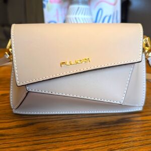 NWT Pulicati Italian leather crossbody, geometric design in Naturale color, NWT